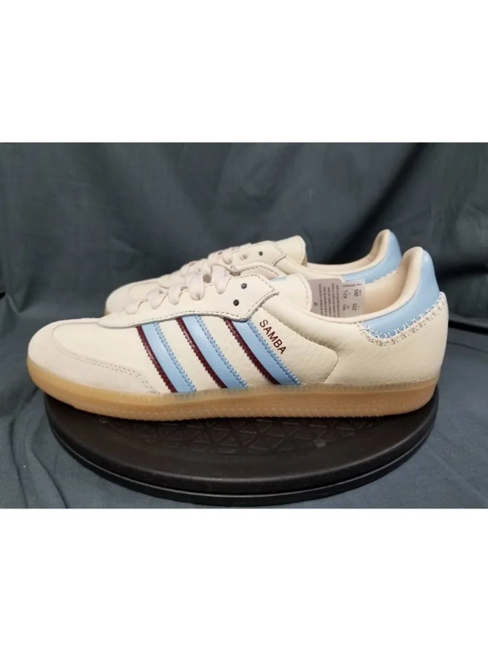 Adidas Samba OG Wonder White Clear Sky Shadow Red JS5041 Men's Size 9 NEW NO BOX